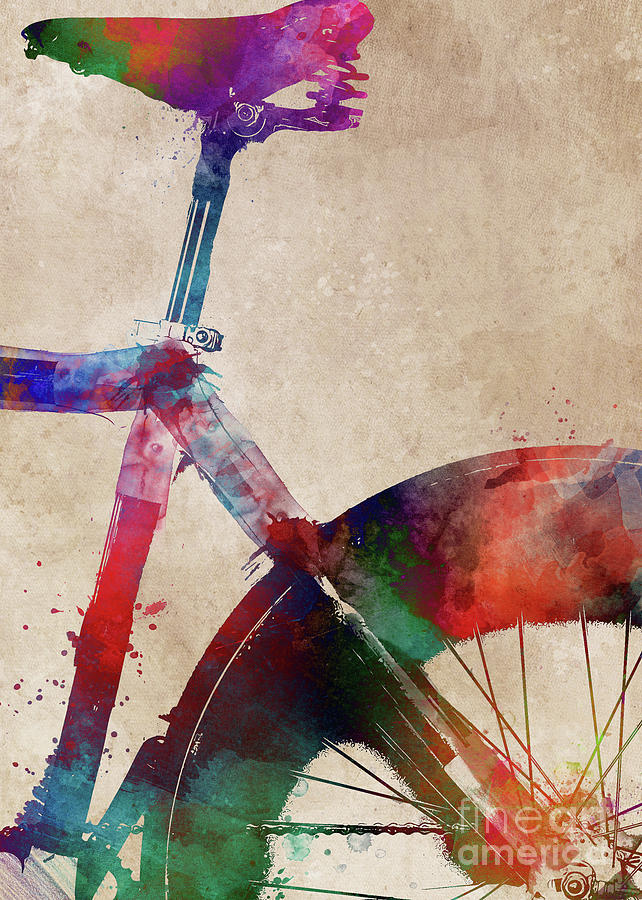 Cycling Bike sport art  #5 Digital Art by Justyna Jaszke JBJart