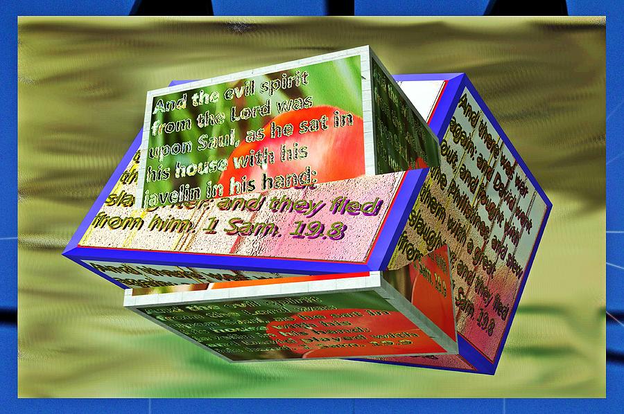 5 dollar bill macro smudged with 3D text boxes Digital Art by Karl Rose