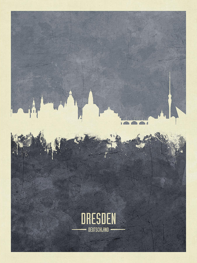 Dresden Germany Skyline #5 Digital Art by Michael Tompsett