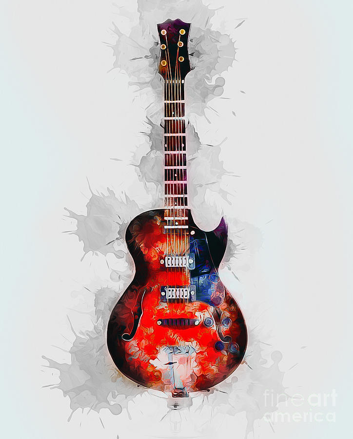 Electric Guitar #5 Digital Art by Ian Mitchell