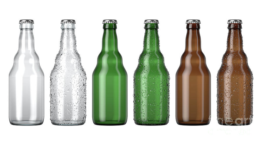 Empty Beer Bottle Color Range Digital Art