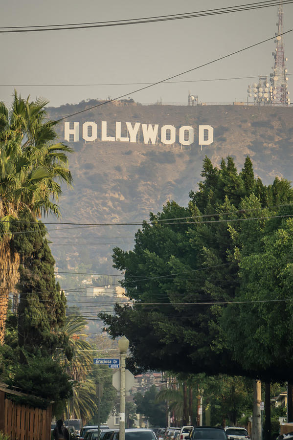 Famous Hollywood Sign On A Hill In A Distance #5 Photograph by Alex Grichenko