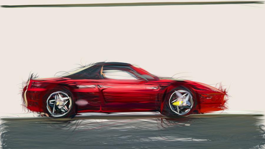Ferrari 348 Spider Draw #5 Digital Art by CarsToon Concept