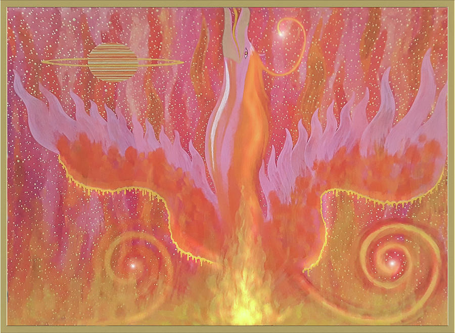 Firebird #6 Painting by Harald Dastis