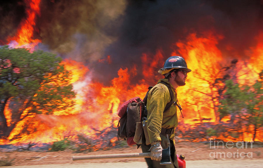 Axe Photograph - Firefighter #5 by Kari Greer/science Photo Library