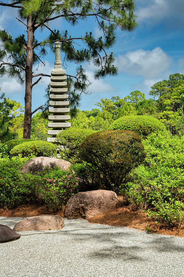 Florida, South Florida, Delray Beach, Morikami Japanese Gardens #5 Digital Art by Laura Zeid