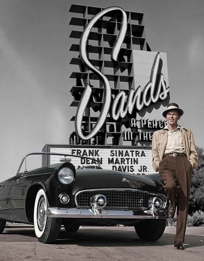 Frank Sinatra Photograph - Frank Sinatra Standing Next To Tbird #5 by Frank Worth