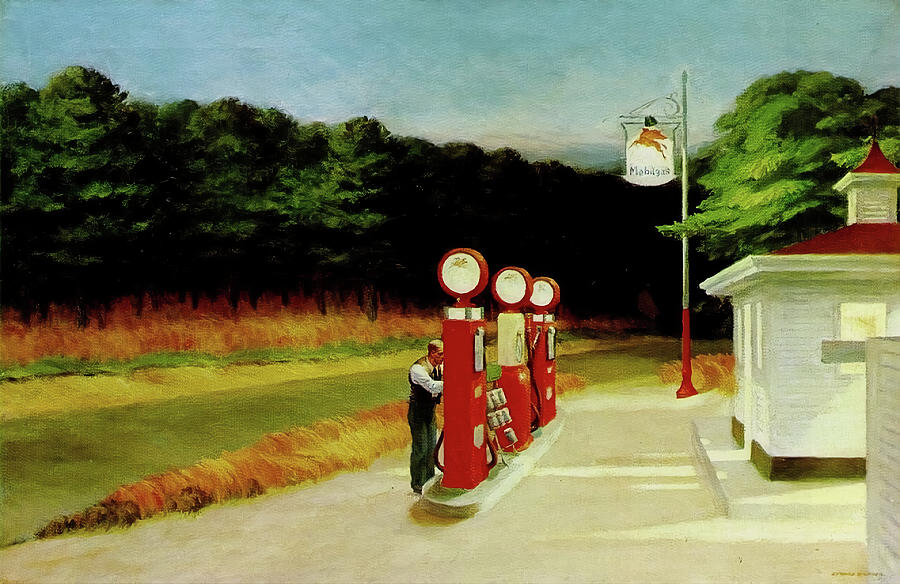 Gas Painting by Edward Hopper