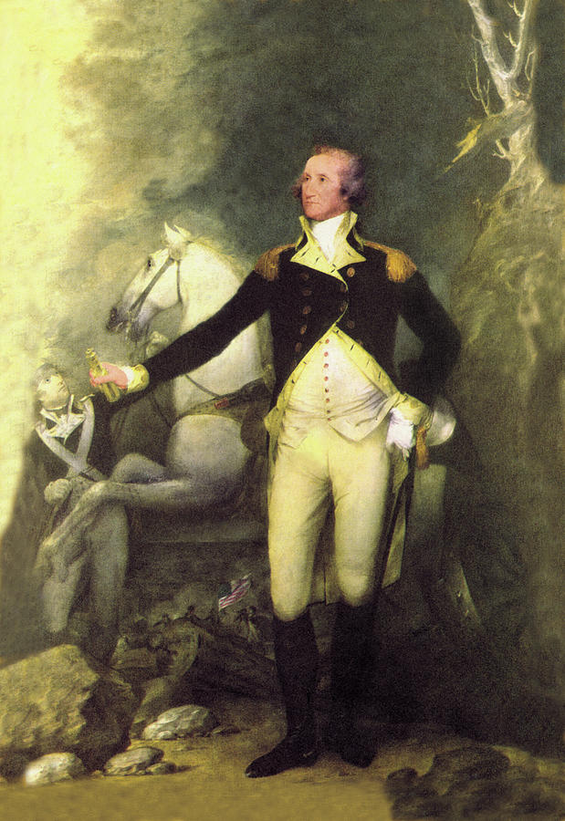 General George Washington at Trenton #5 Painting by John Trumbull