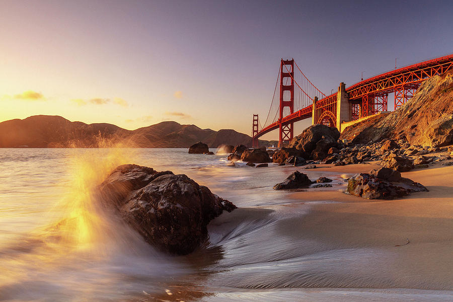 Golden Gate Bridge, San Francisco #5 Digital Art by Maurizio Rellini