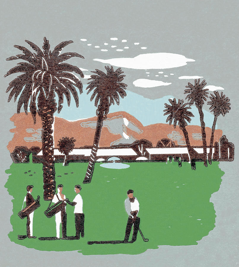 Golf Drawing - Golf Course #5 by CSA Images