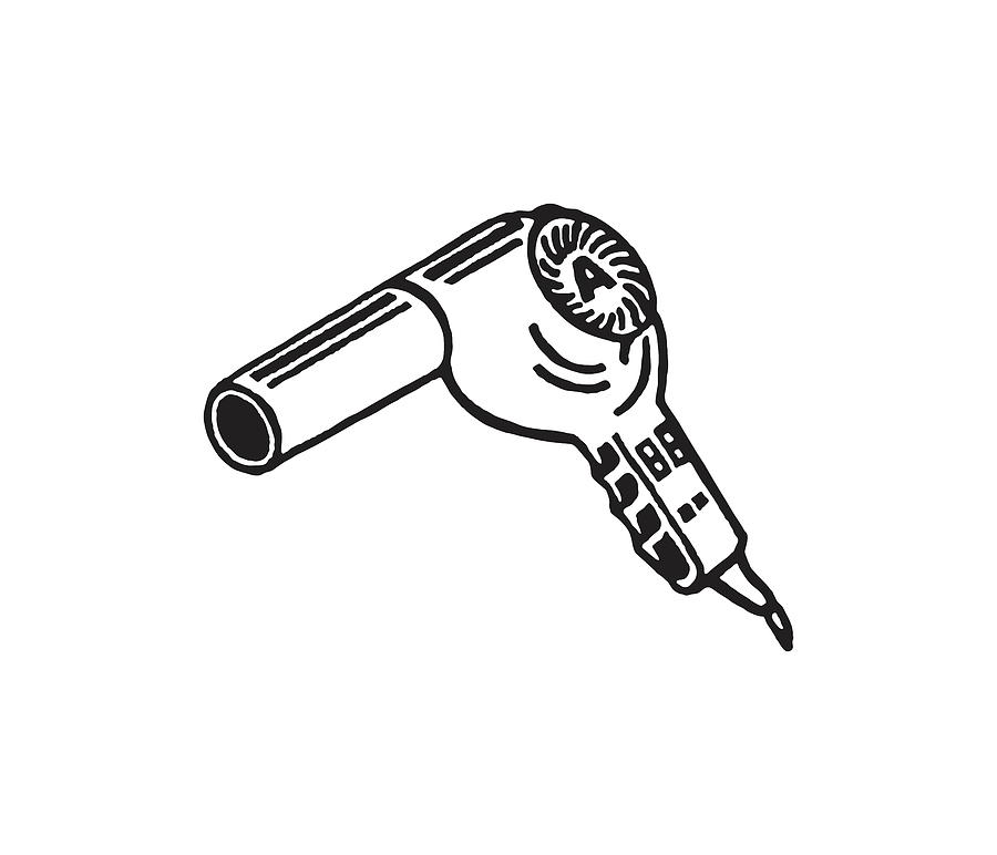 Hair Dryer Drawing by CSA Images - Pixels