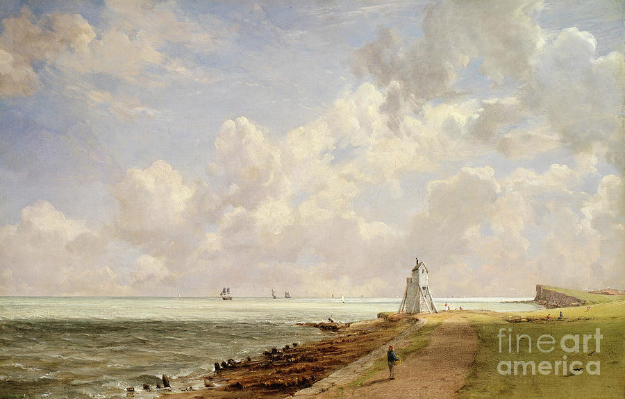 Harwich Lighthouse Painting by John Constable
