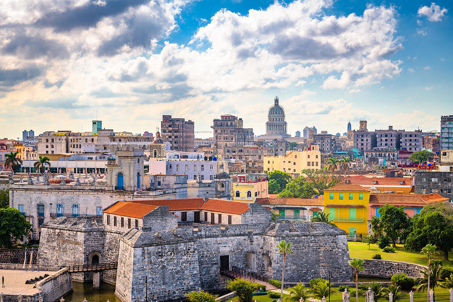 Architecture Photograph - Havana, Cuba Old Town Skyline #5 by Sean Pavone