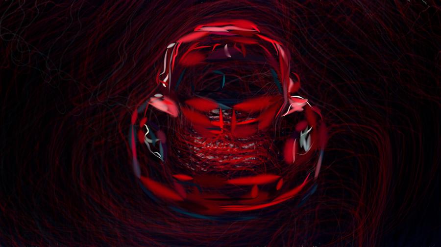 Hennessey Venom GT Draw #5 Digital Art by CarsToon Concept