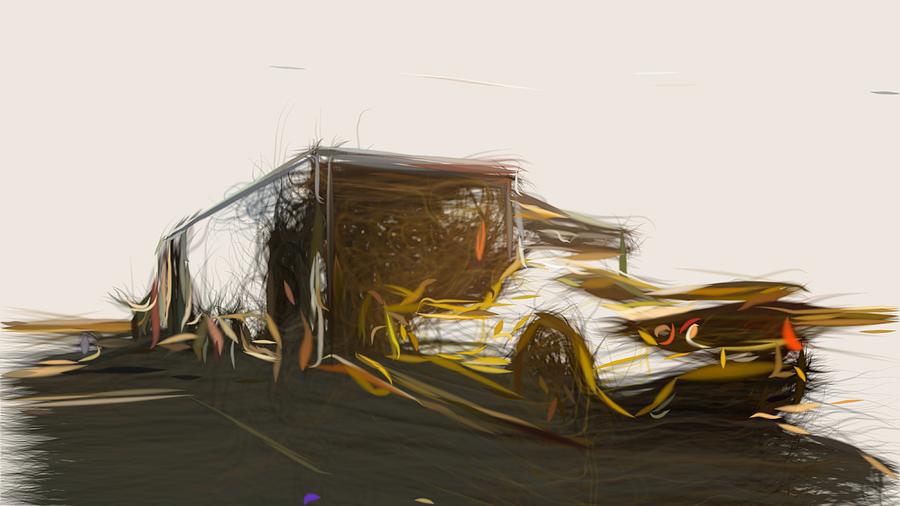 Hennessey Venom GT Spyder Draw #6 Digital Art by CarsToon Concept