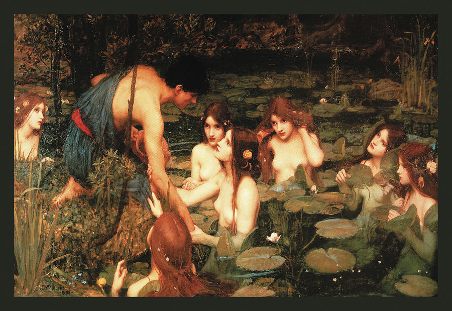 Hylas Painting - Hylas and the Nymphs #5 by John William Waterhouse
