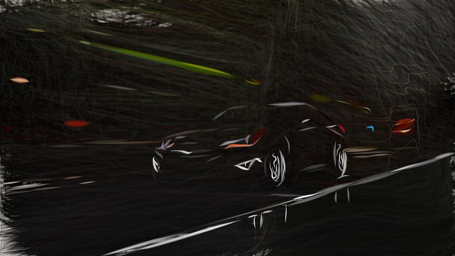 Hyundai Genesis Coupe Draw #6 Digital Art by CarsToon Concept