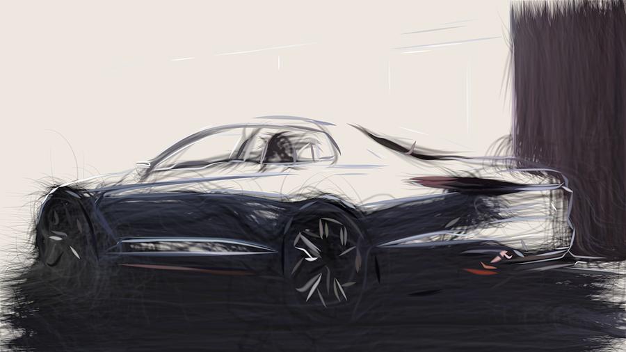 Hyundai Genesis New York Draw #6 Digital Art by CarsToon Concept
