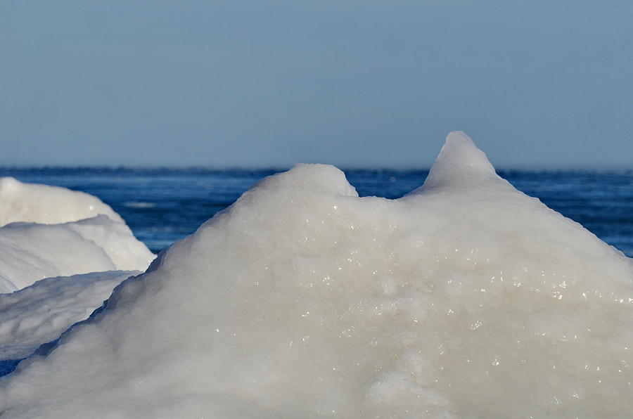 Ice formation along a lake Photograph by Bob Hilscher - Fine Art America