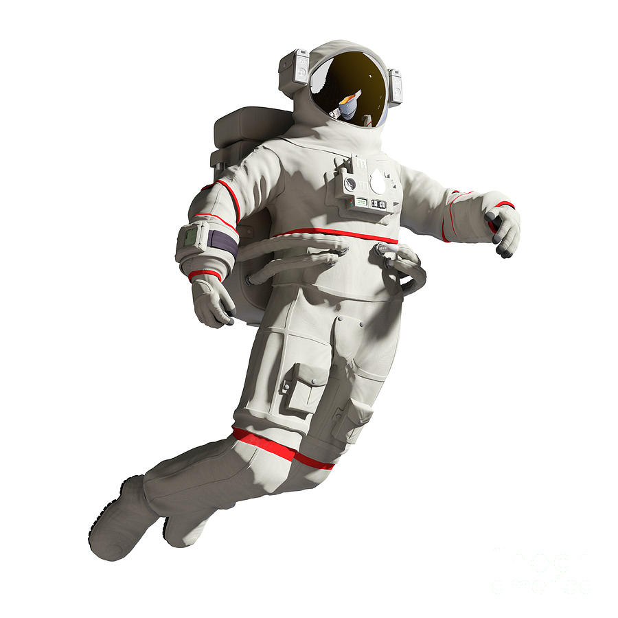 Скафандр Космонавта на белом фоне