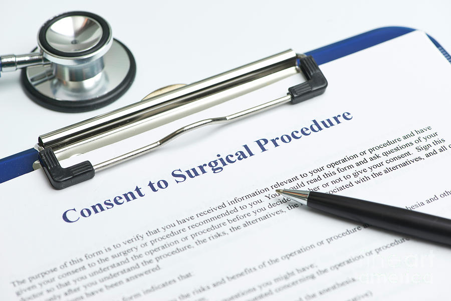 Informed Consent Form For Surgery Photograph By Sherry Yates Youngscience Photo Library Fine 2331