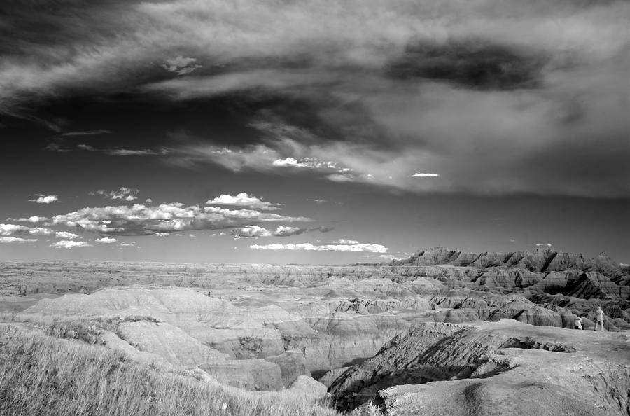 Infrared view of the Badlands. Badlands National Park, South Dakota #5 Painting by 