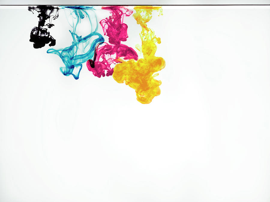 Ink In Cmyk Colors #5 Photograph by Jonathan Knowles