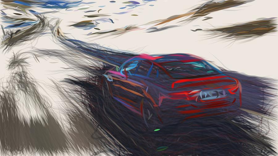 Jaguar XE AWD Drawing Digital Art by CarsToon Concept - Fine Art America