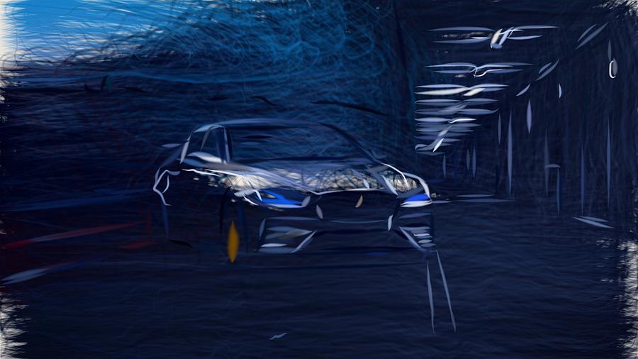 Jaguar XE SV Project 8 Drawing #6 Digital Art by CarsToon Concept