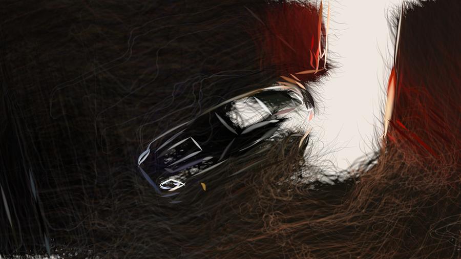 Jaguar XKR S GT Drawing #6 Digital Art by CarsToon Concept