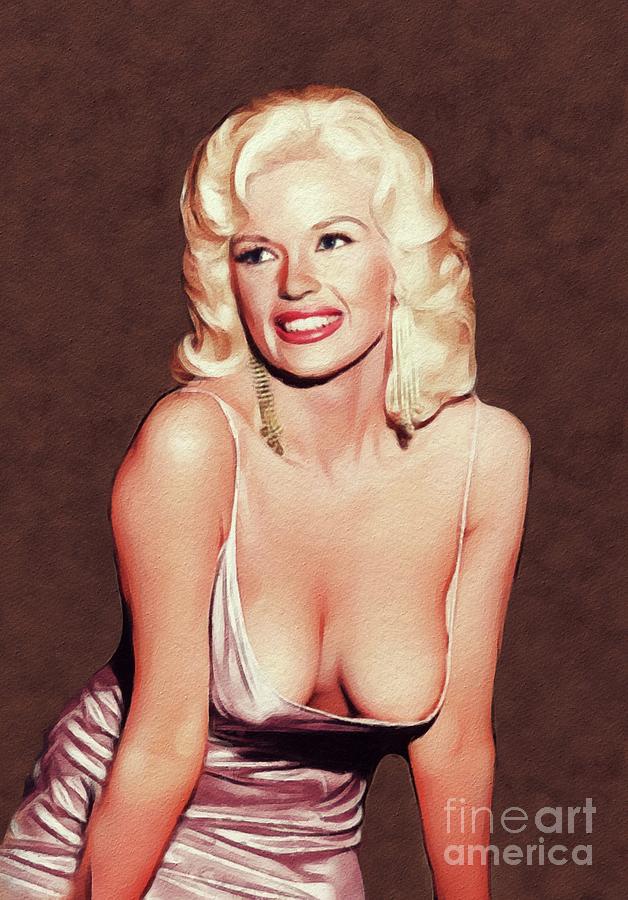 Hollywood Painting - Jayne Mansfield, Movie Star and Pinup #5 by Esoterica Art Agency
