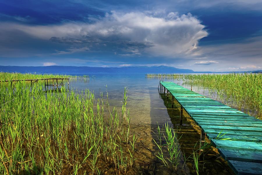 Jetty On Lake, Macedonia Republic #5 Digital Art by Lucie Debelkova