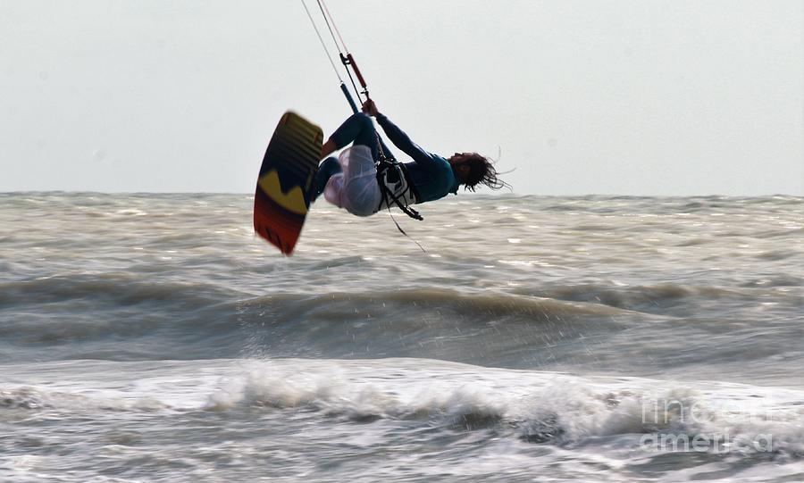 Kite Surfing #5 Photograph by Donn Ingemie