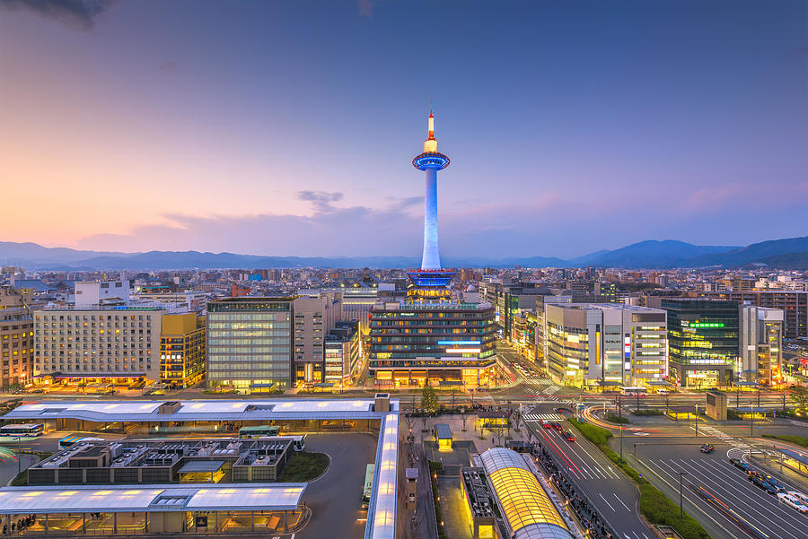 Kyoto, Japan City Skyline From Abvoe Photograph by Sean Pavone - Fine ...