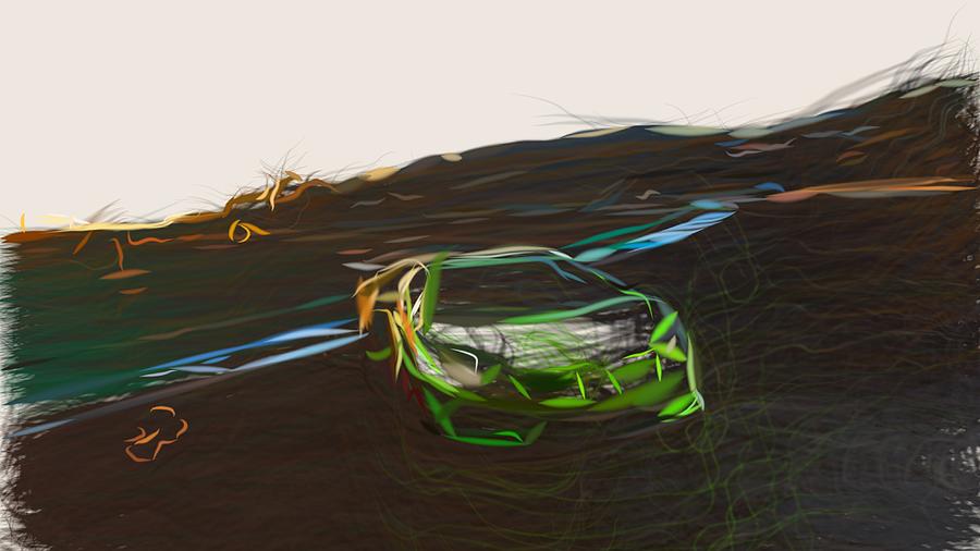 Lamborghini Aventador SVJ Drawing #6 Digital Art by CarsToon Concept