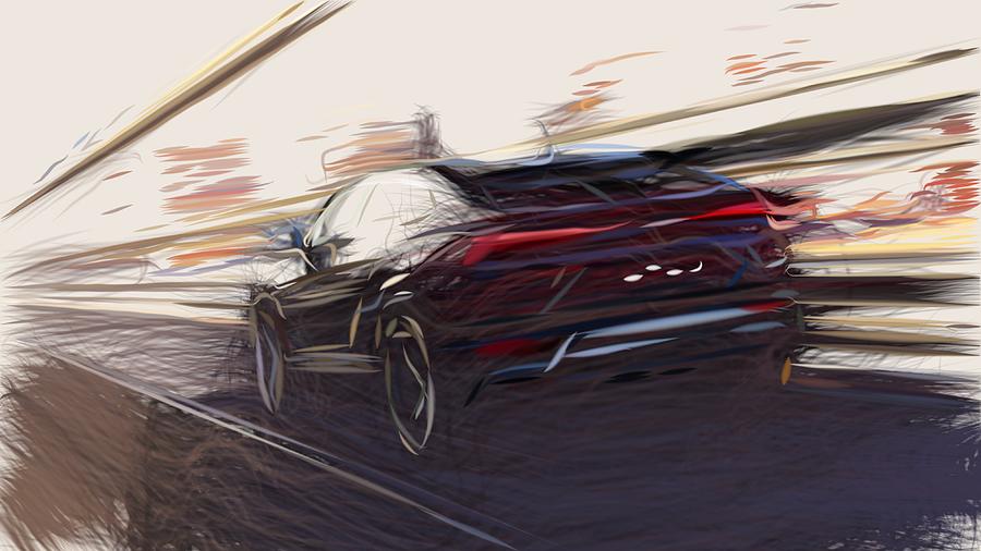 Lamborghini Urus Drawing #6 Digital Art by CarsToon Concept