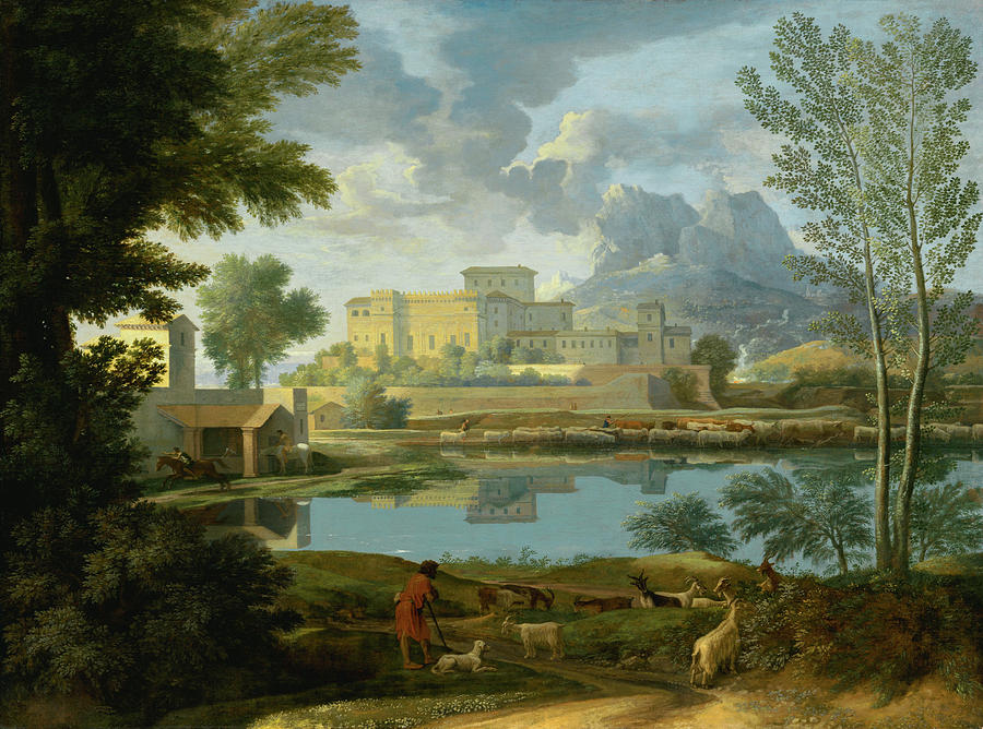 Nicolas Poussin Painting - Landscape with a Calm #5 by Nicolas Poussin