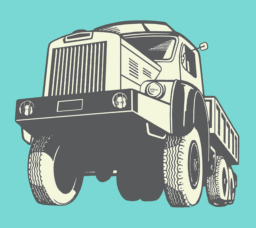 Transportation Drawing - Large Truck #5 by CSA Images