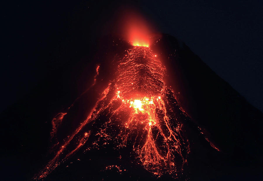 Lava Flows from the Crater of Mount Photograph by Romeo Ranoco - Fine ...