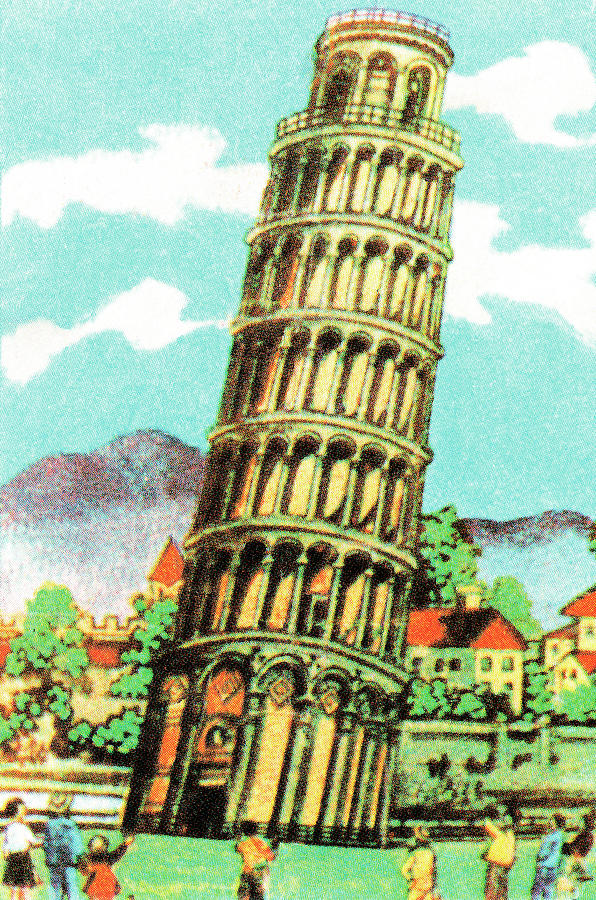 Architecture Drawing - Leaning Tower of Pisa #5 by CSA Images