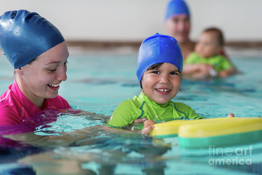 Little Boy Learning To Swim #5 Photograph by Microgen Images/science Photo Library