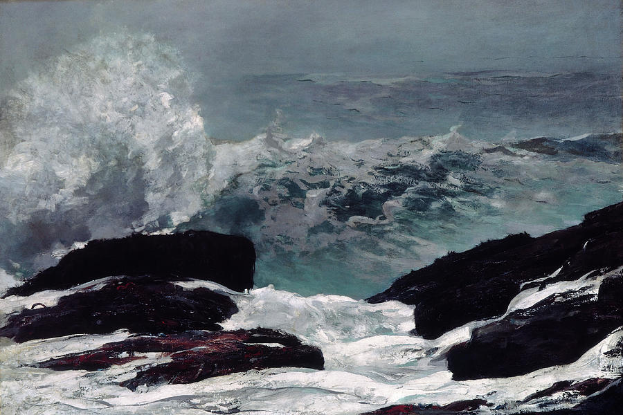 Winslow Homer Painting - Maine Coast. #5 by Winslow Homer