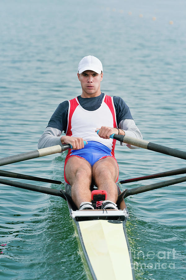 Man Rowing Scull Photograph by Microgen Images/science Photo Library ...