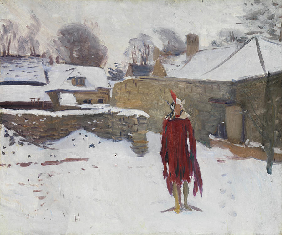 John Singer Sargent Painting - Mannikin in the Snow #5 by John Singer Sargent