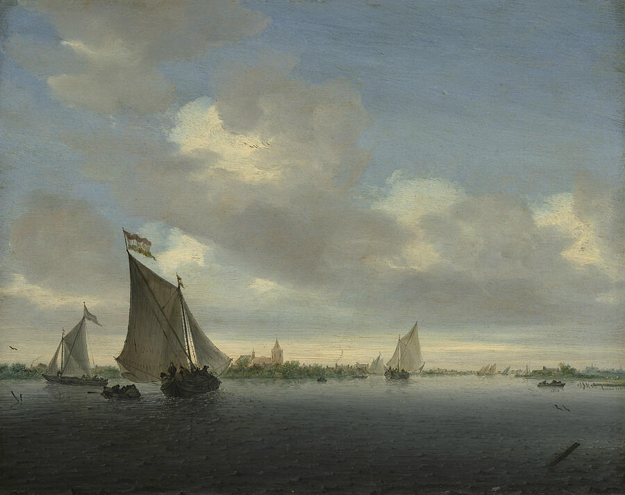 Marine #5 Painting by Salomon van Ruysdael