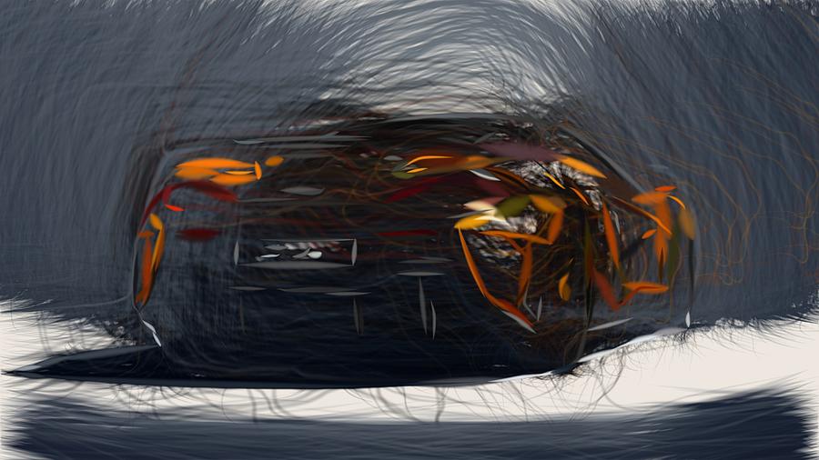 McLaren 600LT Drawing #6 Digital Art by CarsToon Concept