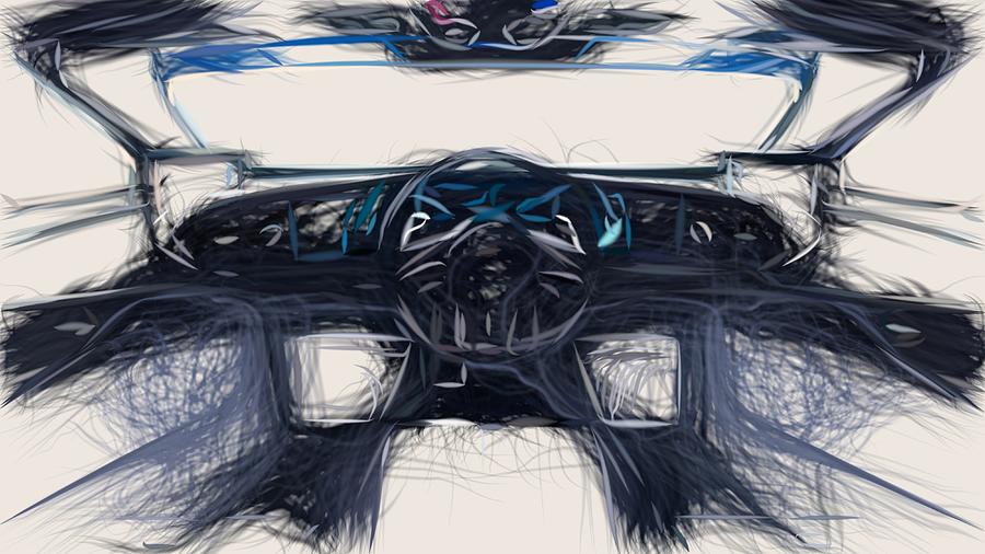 McLaren Speedtail Drawing #6 Digital Art by CarsToon Concept