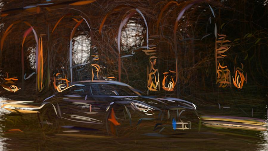 Mercedes AMG GT C Edition 50 Drawing #6 Digital Art by CarsToon Concept