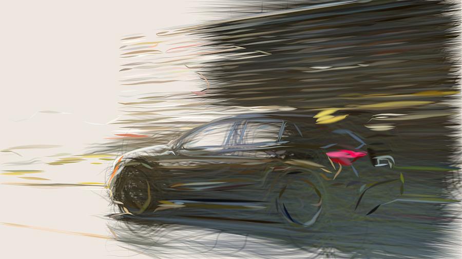 Mercedes Benz GLA45 AMG Drawing #6 Digital Art by CarsToon Concept